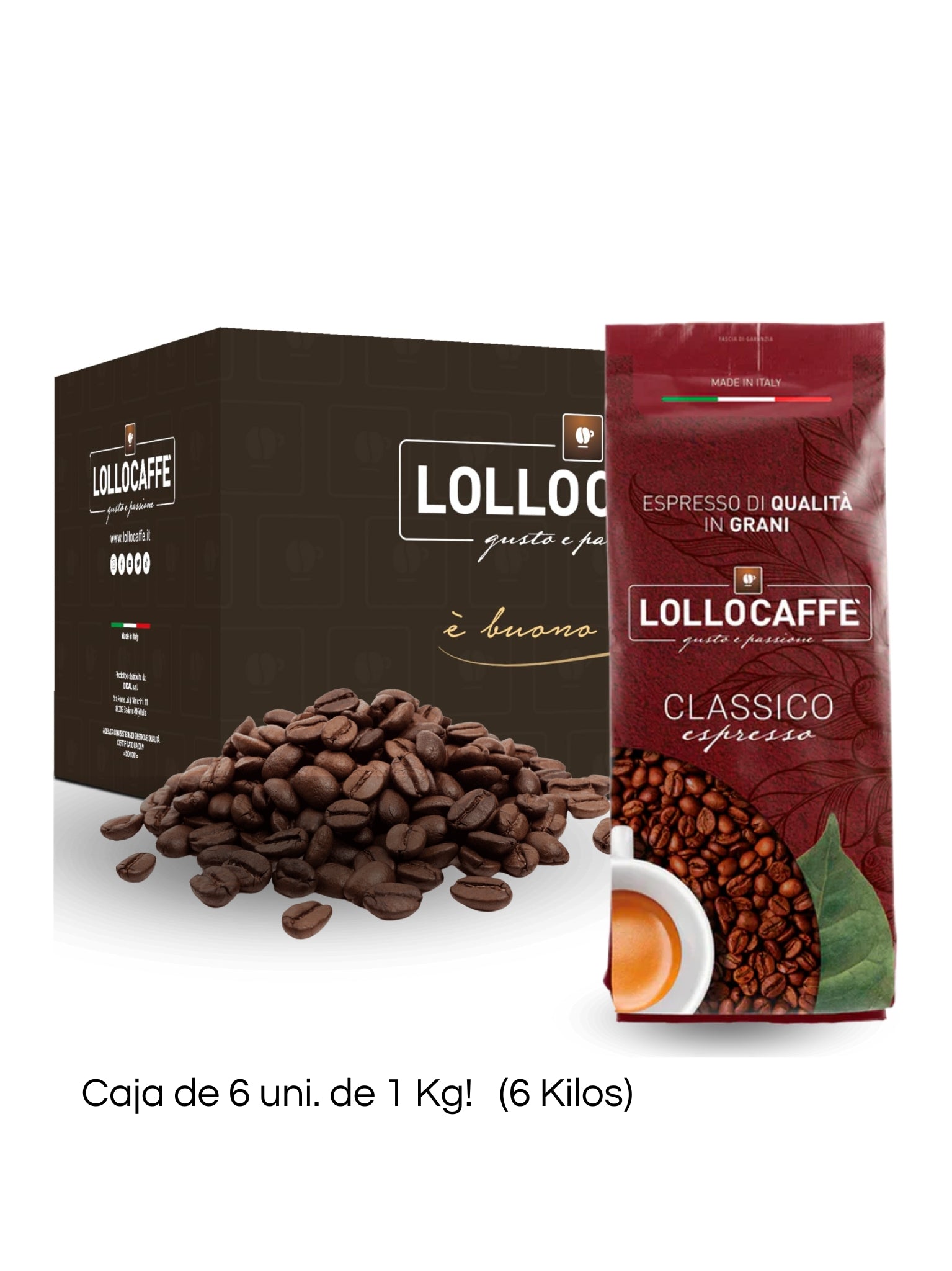 Café de Grano Classico Espresso 1 Kg - Caja x 6 un.