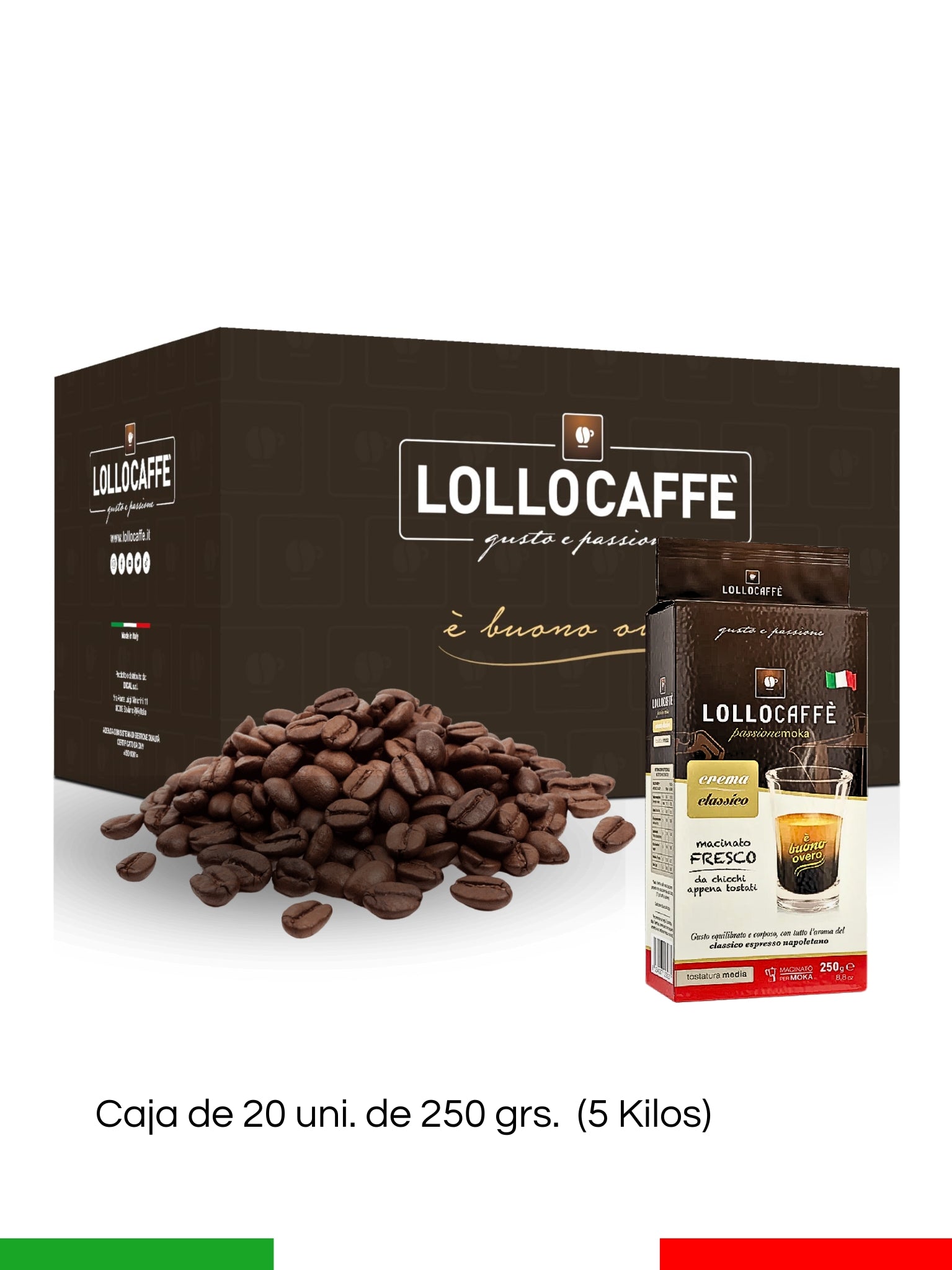 Café Molido Crema Classico de 250 grs. - Blister x 20 un.