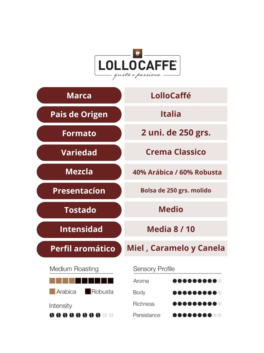 Classico Crema molido 500g