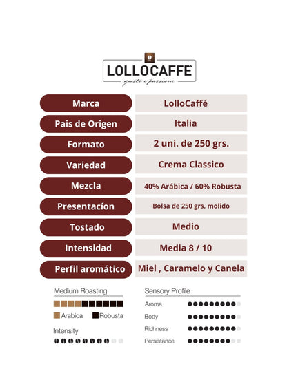 Classico Crema molido 500g