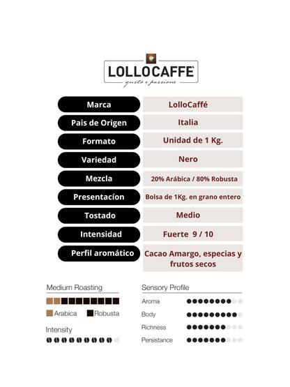 Nero Espresso grano 1 Kg.